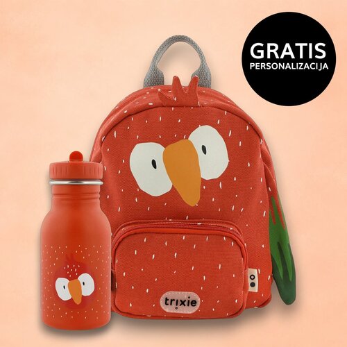 Trixie otro&amp;scaron;ki nahrbtnik small + steklenička 350 ml mr. parrot Slike