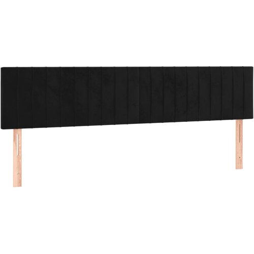Maison Chic Posteljno vzglavje - Vzglavna omarica 2 kosa črno 90x5x78/88 cm žamet, (22076937) Slike