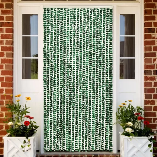 vidaXL Zastor protiv muha zelena i bijela 90 x 200 cm od šenila
