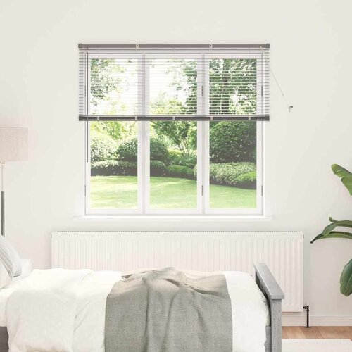 vidaXL Okenska roleta z zavesami Srebrna 80 x 130 cm Aluminij Cene