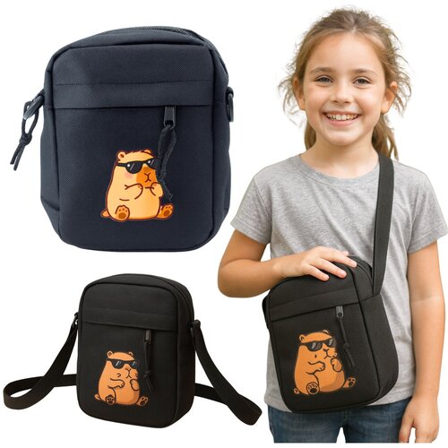  Capybara Shoulder Bag Adjustable Strap Black 19.5 x 14 cm Slike