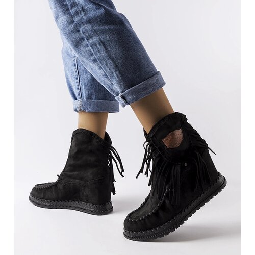 Gemre Black wedge ankle boots Giudice Cene