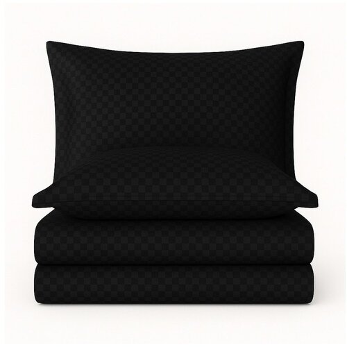 Mila Home Luxury Črna enojna posteljnina iz renforce bombaža 140x200 cm Checkered – Cene
