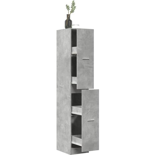 VidaXL Lekarni&amp;scaron;ka omara betonsko siva 30x41x174,5 cm inženirski les Slike