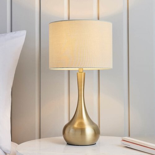  Endon 61191 - Prigu&amp;scaron;iva stona lampa PICCADILLY 1xE14/40W/230V mesing/bež Slike