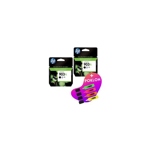 HP Komplet tinta T6M15AE nr.903XL (crna), original, 2 komada + GRATIS POKLON Slike