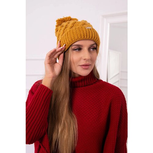 Kesi Cap with fleece Wanda K281 mustard Slike