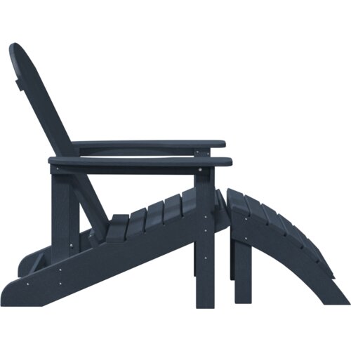 VidaXL Adirondack stolice s podnožjem 2 kom Navy Blue HDPE Slike