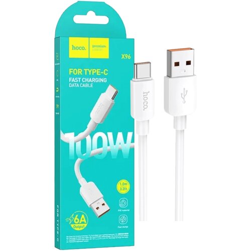 Hoco. . USB kabl za smartphone, USB-A to type C, 100W, bijela - X96 Hyper, 100W, White Slike