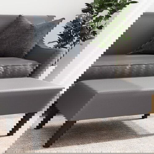 VidaXL Tabure sivi 77x55x31 cm od umjetne kože Slike
