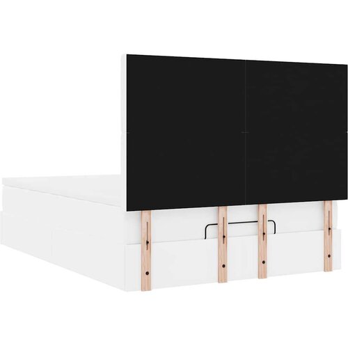  Otomanski krevet s madracem bijeli 140x190cm umjetna koža Slike