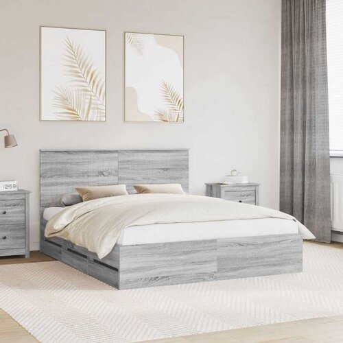  Okvir za krevet Siva Sonoma 160 x 200 cm Inženjersko Drvo - Sivi hrast sonoma 160 x 200 cm Cijene