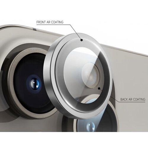  Kaljeno steklo Tel Protect Titanium Lens 99% AR za kamero za Samsung Galaxy S25 Plus transparentno (leče 3 kos.) Slike