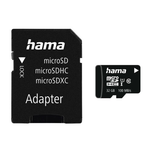 Hama Spominska kartica microSDHC 32GB Class 10 UHS-I V10 + SD adapter 00124139 Cene