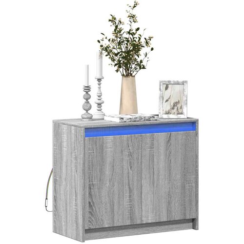  Komoda s LED boja sivog hrasta sonome 72x34x61 cm drveni Cijene