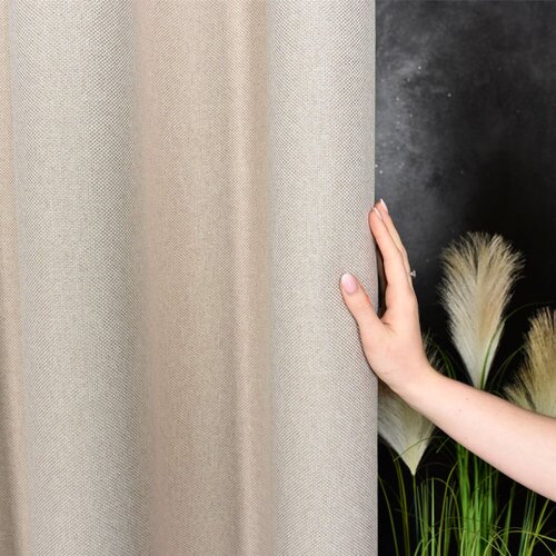  Blackout dekor tkanina Light Beige Canvas bež vis. 2,80 m Cene