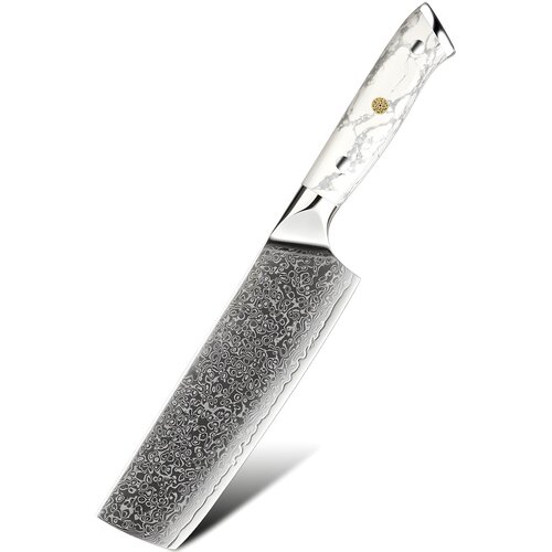  Damaskasti kuhinjski nož YU-37517 - Nakiri / Bijela KP37517 Cijene