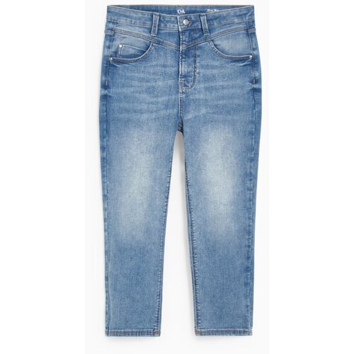 CA ženske farmerke, kapri, visok struk, slim fit, 3/4, plave Slike