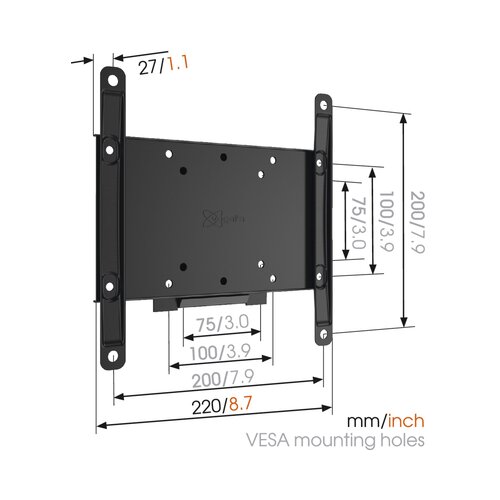 Vogels MA2000 LED,LCD/TFT FIX stalak, crna Slike