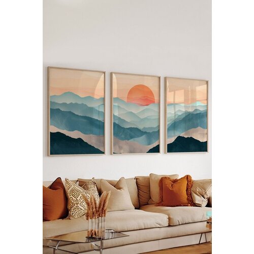 Wallity dekorativna slika Artsycllct37, 33x48cm, 3 dela Slike