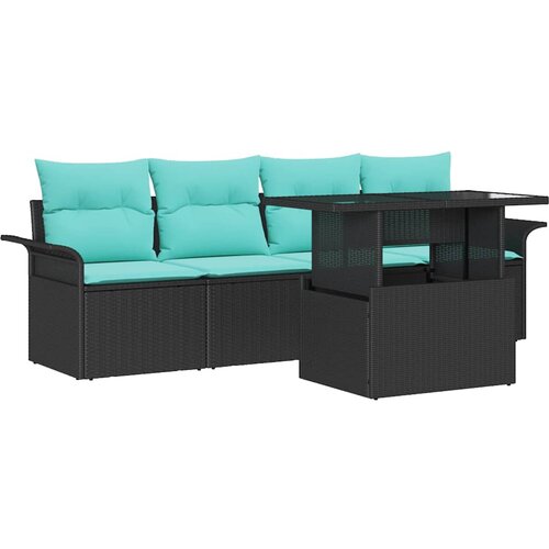  Sjedeća garnitura za vrt 5 kom. poliratan 100 x 55 x 73 cm Slike