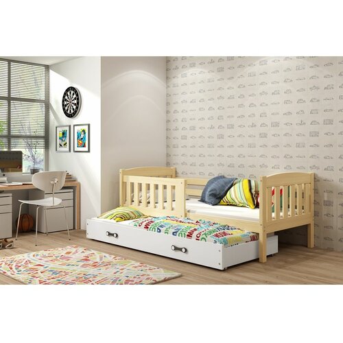 Kubus Drveni Dečiji Krevet Sa Dodatnim Krevetom - 200*90 - Svetlo Drvo Cene