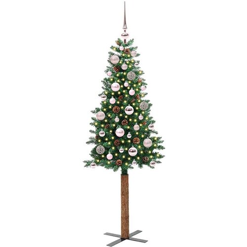 VidaXL Mr&amp;scaron;avo božićno drvce Zelena 150 cm PVC i čvrsto drvo bora Slike