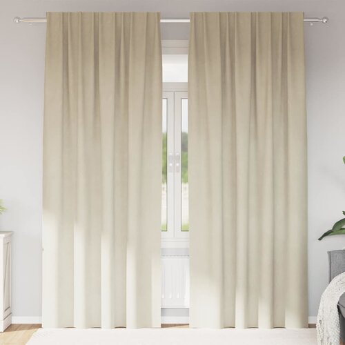  Zavjese za zamračivanje 2 pcs Krema 140 x 245 cm Baršun Cene