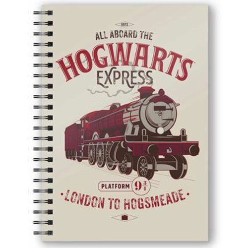 HARRY POTTER All Aboard The Hogwarts Express A5 3D Notebook Slike