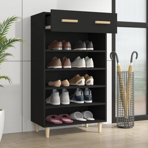  za cipele crni 60 x 35 x 105 cm od konstruiranog drva Slike
