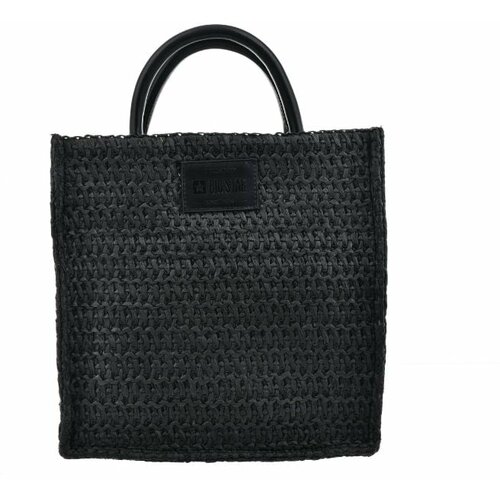 Big Star Woven Handbag Black Cene