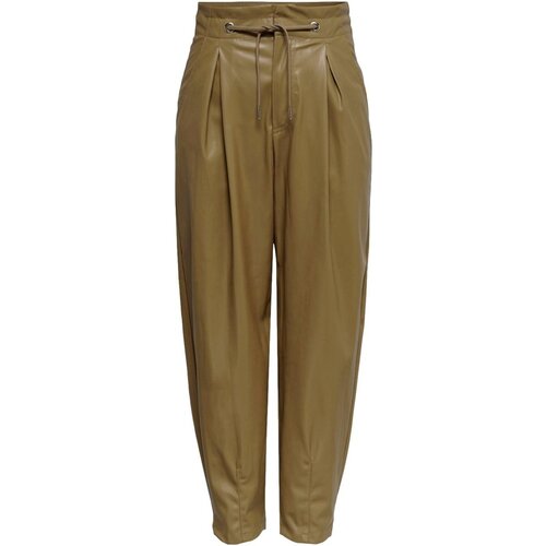 Only Hlače PANTALONES DE PIEL SINTETICA MARRON MUJER 15245549 Kostanjeva Slike