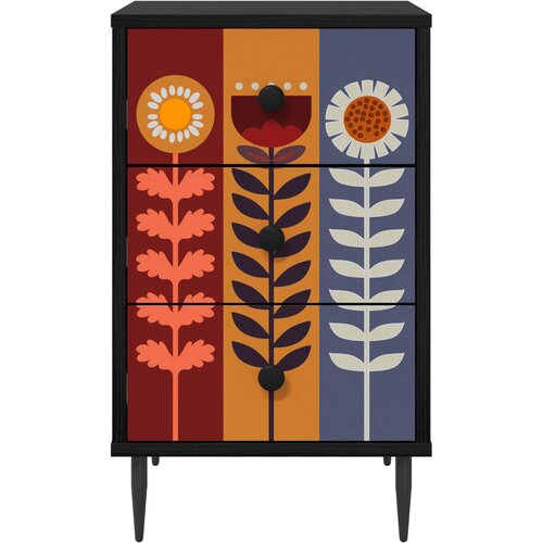  Noćni ormar ESSEN 2 kom. Crni hrast 36 x 33 x 61 cm Slike