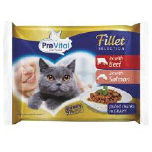 PREVITAL Vlažna hrana za mačke,Govedina, Losos, 340 g Cijene