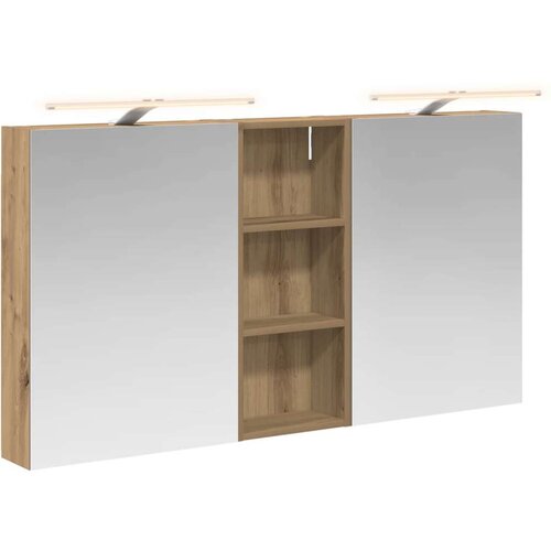  Komplet omaric za kopalnico s polico 3 pcs 130 x 14,5 x 70 cm, (5000246044) Cene