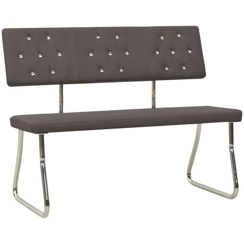 VidaXL Klop 110 cm antracitno sivo umetno usnje Slike