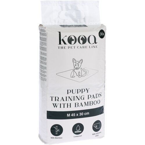 Kooa podloga za trening z bambusom za pasje mladiče - Velikost L: D 60 x &amp;Scaron; 45 cm, 30 kosov Slike