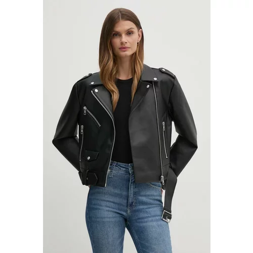 Calvin Klein Jeans Biker jakna ženska, črna barva, J20J223448