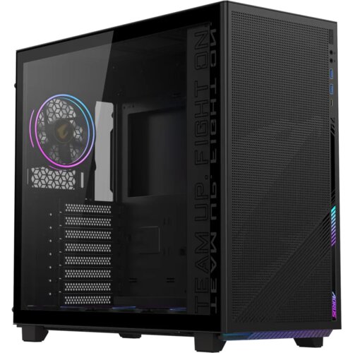 Gigabyte AORUS C400 GLASS USB-C USB 3.2 Gen2 ATX AORUS RGB osvetljeno ohi&amp;scaron;je, črno Slike