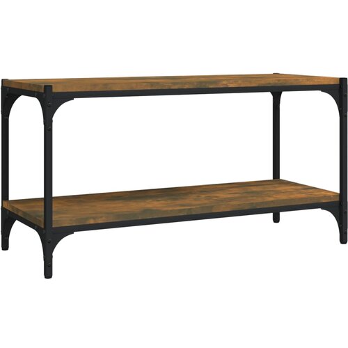 Maison Chic TV omarica - TV stojalo - Televizijska omarica dimljen hrast 80x33x41 cm inženirski les in jeklo, (21699833) Cene