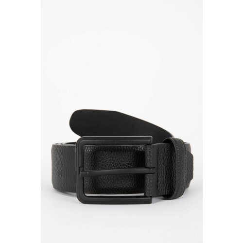 Defacto Men's Rectangle Buckle Faux Leather Classic Belt Slike