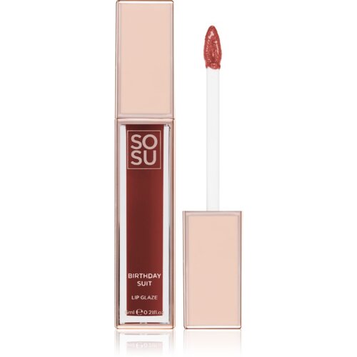 SOSU Cosmetics Satin Lip Glaze vlažilni sijaj za ustnice odtenek Birthday Suit 6 ml Cene