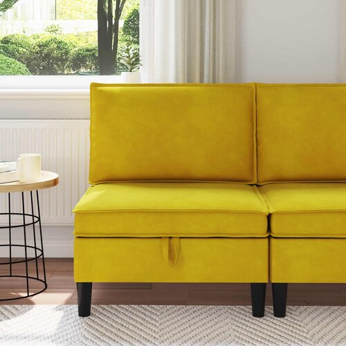 SOFA s pohranom Žuta Baršun Cene