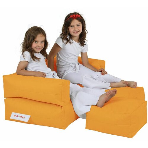 Atelier Del Sofa lazy bag kids double seat pouf orange Cene