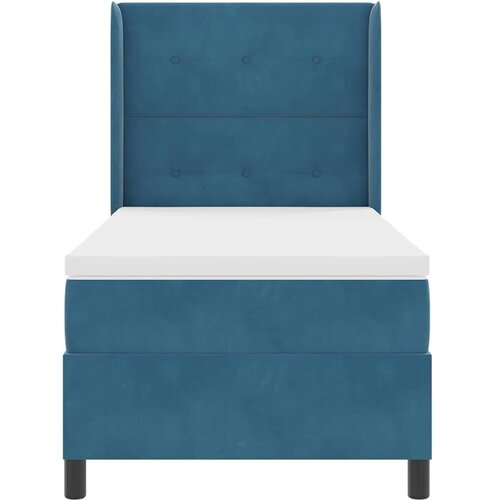 Box spring krevet s uzglavljem Plava 80 x 200 cm Bar&amp;scaron;un - Tamno plava 80 x 200 cm Pro&amp;scaron;iveno gumbima Slike