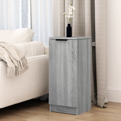 VidaXL Komoda siva sonoma 30x30x70 cm konstruiran les Slike