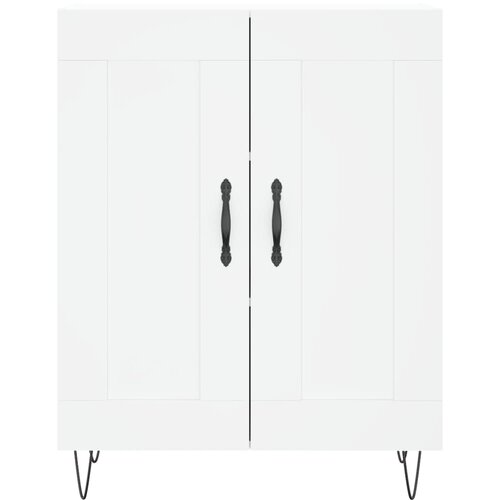  Visoka komoda bijela 69,5x34x180 cm konstruirano drvo Slike