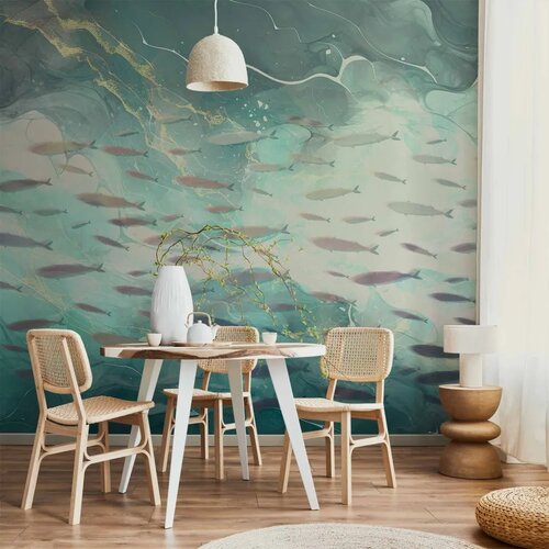  Foto tapeta - School of small fish 500x350 Vodootporna Cene