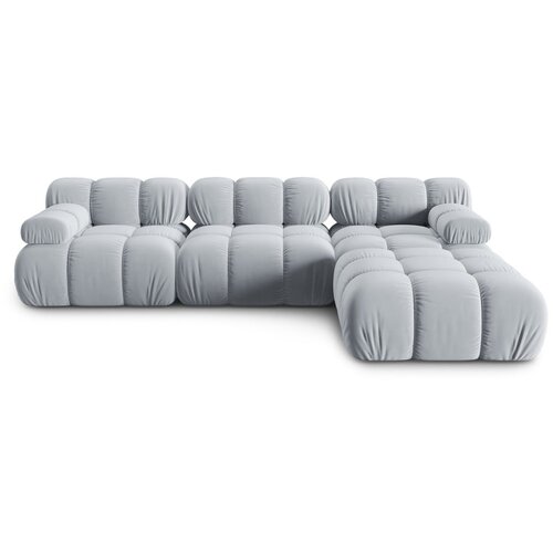 Micadoni Home Svijetlo plava bar&amp;scaron;unasta kutna garnitura (s desnim kutom) Bellis &amp;ndash; Slike