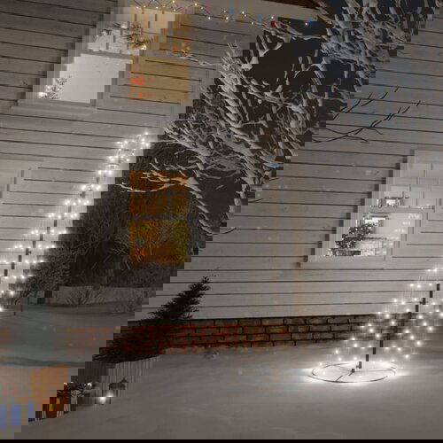 vidaXL stožasto božićno drvce hladno bijelo 108 led žarulja 70x180 cm Cene